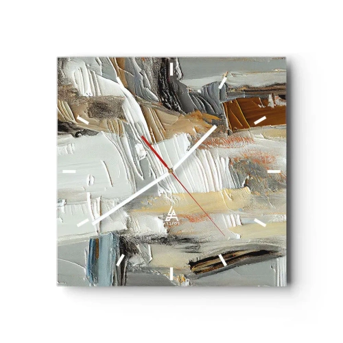 Falióra, Óra - Színes rétegződés - 30x30 cm