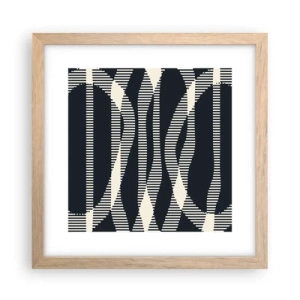 Poszter világos tölgy keretben - Sötétség megtörése kísérlete - 30x30 cm