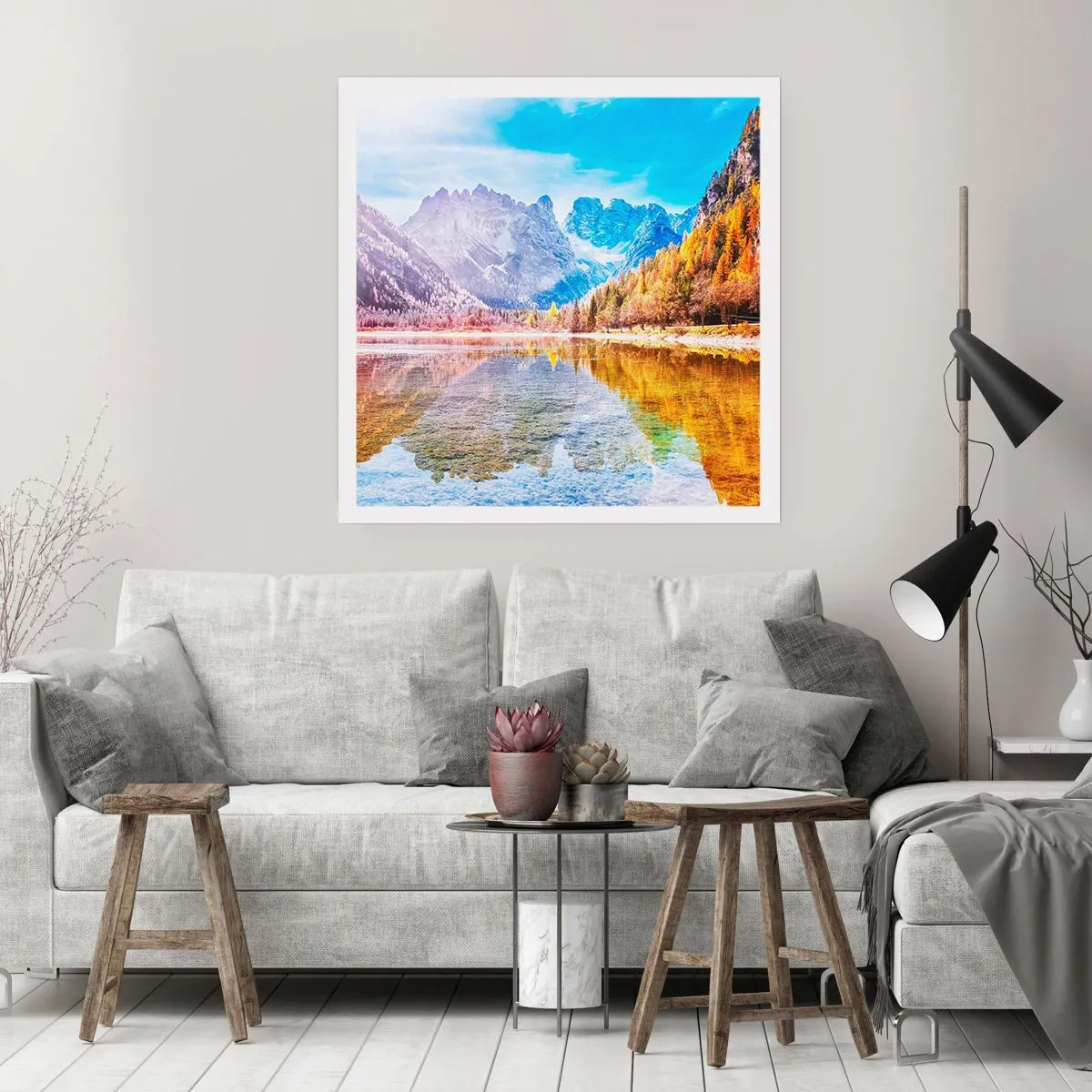 Poszter - És már ősz van a hegyekben - 40x40 cm