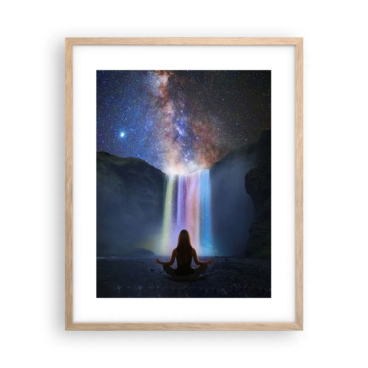 Poszter világos tölgy keretben - Abszolút harmónia - 40x50 cm