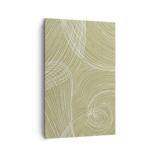 Vászonkép - Bonyolult absztrakció fehérben - 80x120 cm