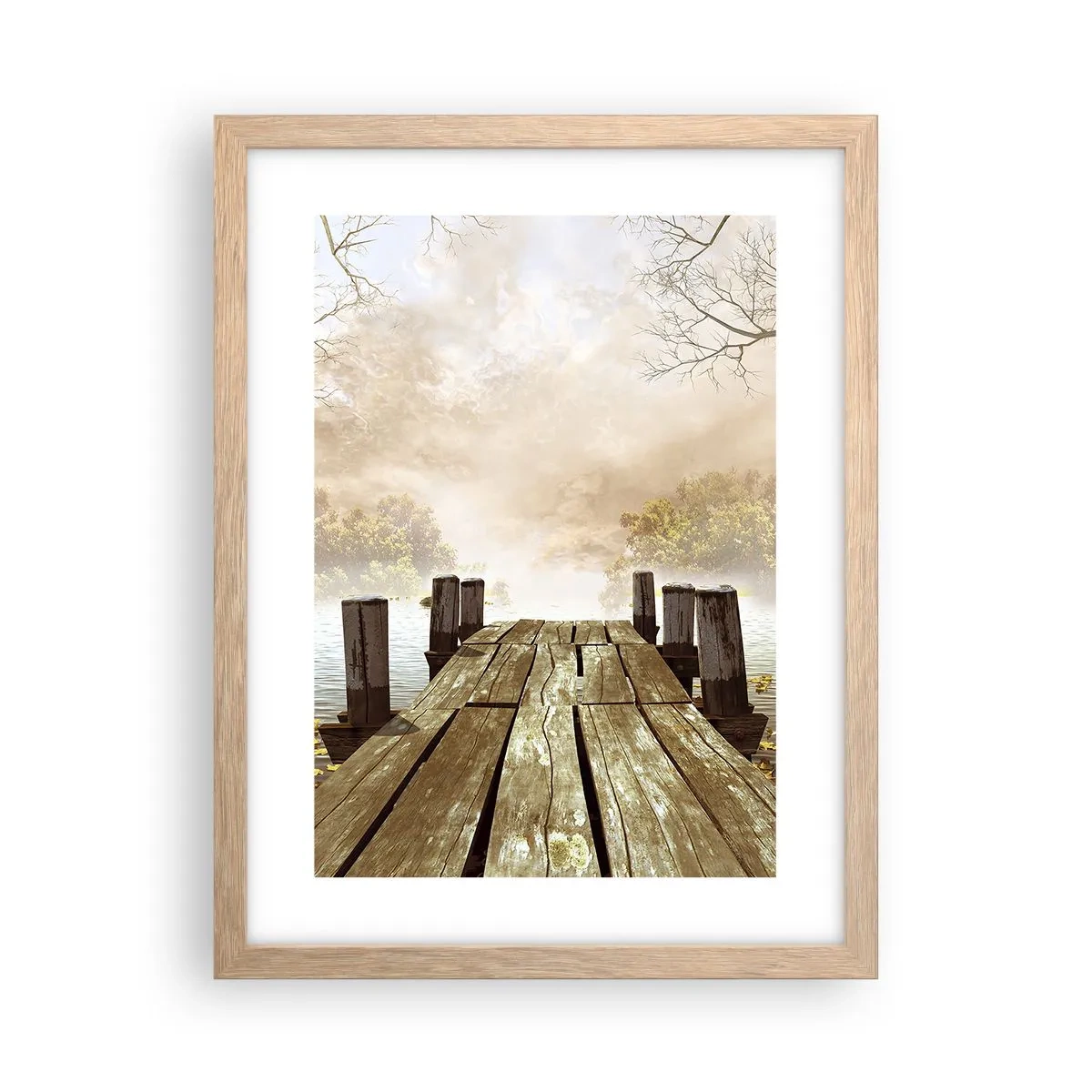 Poszter világos tölgy keretben - Az ősz enyhe szomorúsága - 30x40 cm