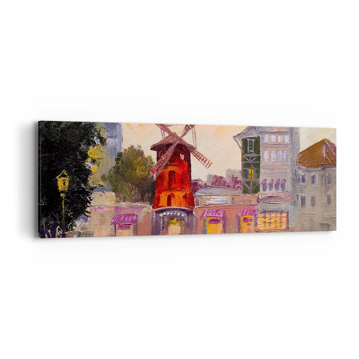 Vászonkép - Párizsi ikonok - Moulin Rouge - 90x30 cm