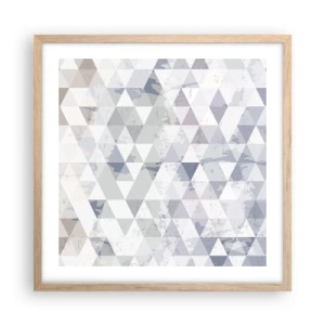 Poszter világos tölgy keretben - Hármas ritmusban - 50x50 cm