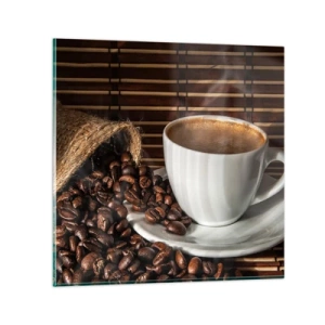 Üveg kép - A szén feketesége, a borostyán tisztasága - 70x70 cm