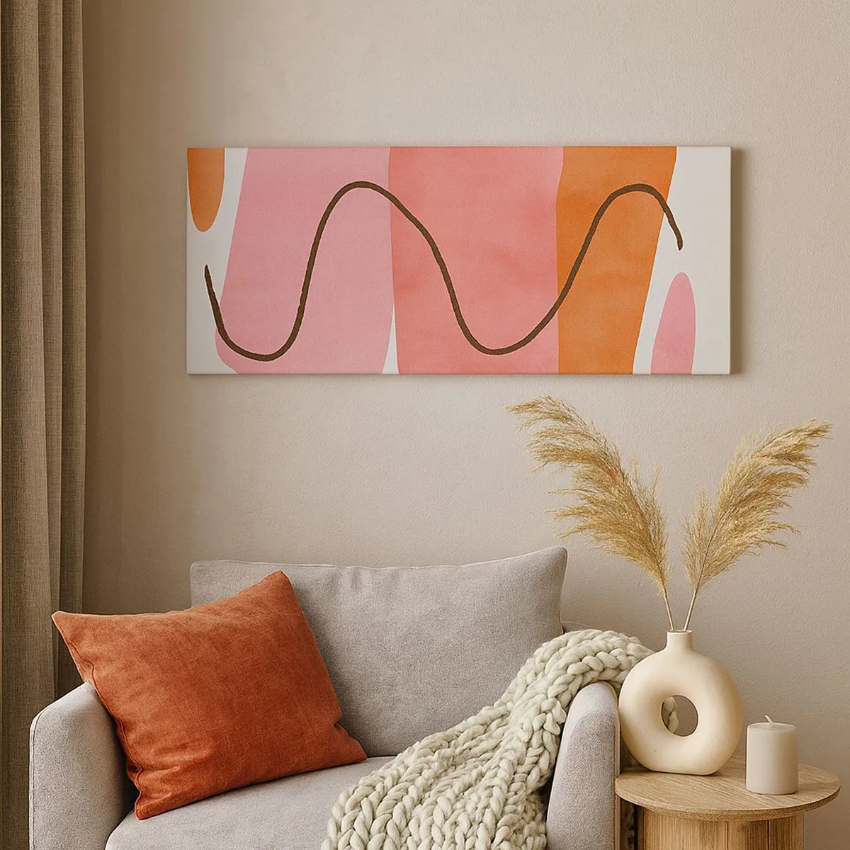 Vászonkép - Formák szelíd mozgása - 100x40 cm