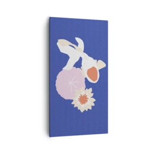 Vászonkép - Virágok és bimbók kompozíciója - 55x100 cm