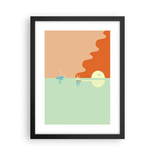 Poszter fehér keretben - Tökéletes tengeri tájkép - 30x40 cm