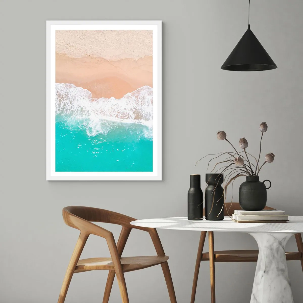 Poszter fekete keretben - Simogató érintés - 50x70 cm