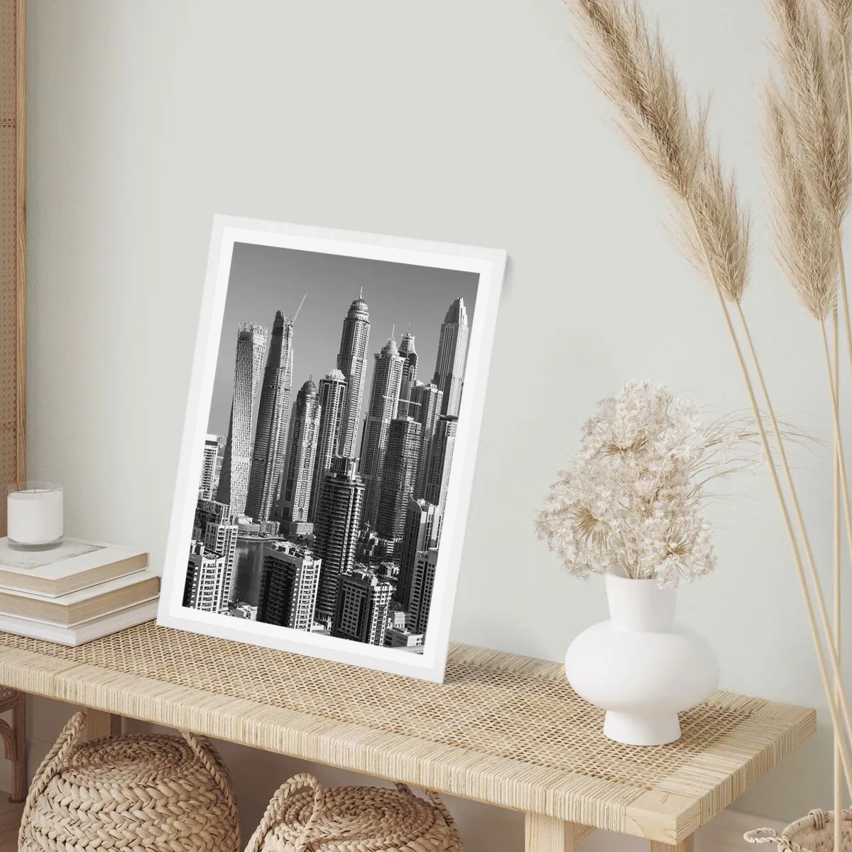 Poszter fekete keretben - Város a sivatagban - 40x50 cm