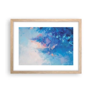 Poszter világos tölgy keretben - Téli absztrakció - 40x30 cm