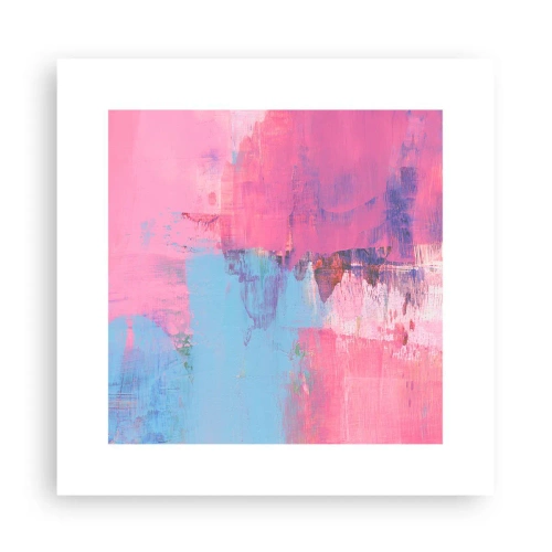 Poszter - Rózsaszín, kék és egy csipetnyi fény - 30x30 cm