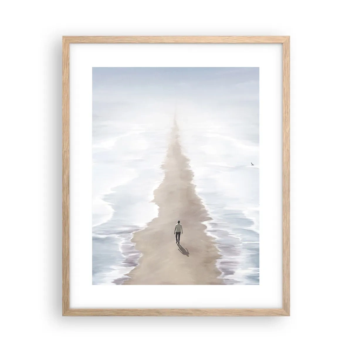 Poszter világos tölgy keretben - Fényes jövő - 40x50 cm