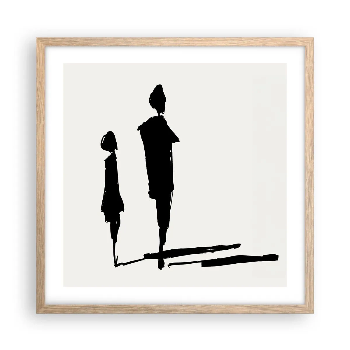 Poszter világos tölgy keretben - Biztosan együtt? - 50x50 cm