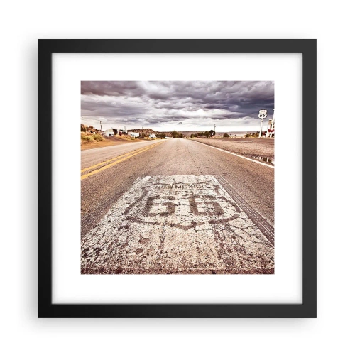 Poszter fehér keretben - Mother Road – amerikai legenda - 30x30 cm