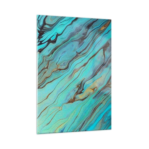Üveg kép - Türkiz árapály - 50x70 cm