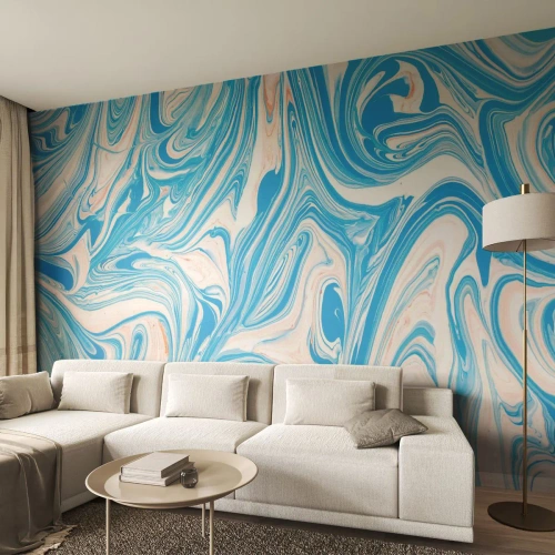 Fotótapéta Standard Eco - Mocsár türkizben - Absztrakció, Darab, Modern minta - 400x280 cm