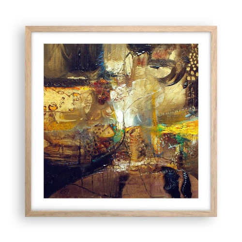 Poszter világos tölgy keretben - Hideg, melegebb,meleg - 50x50 cm