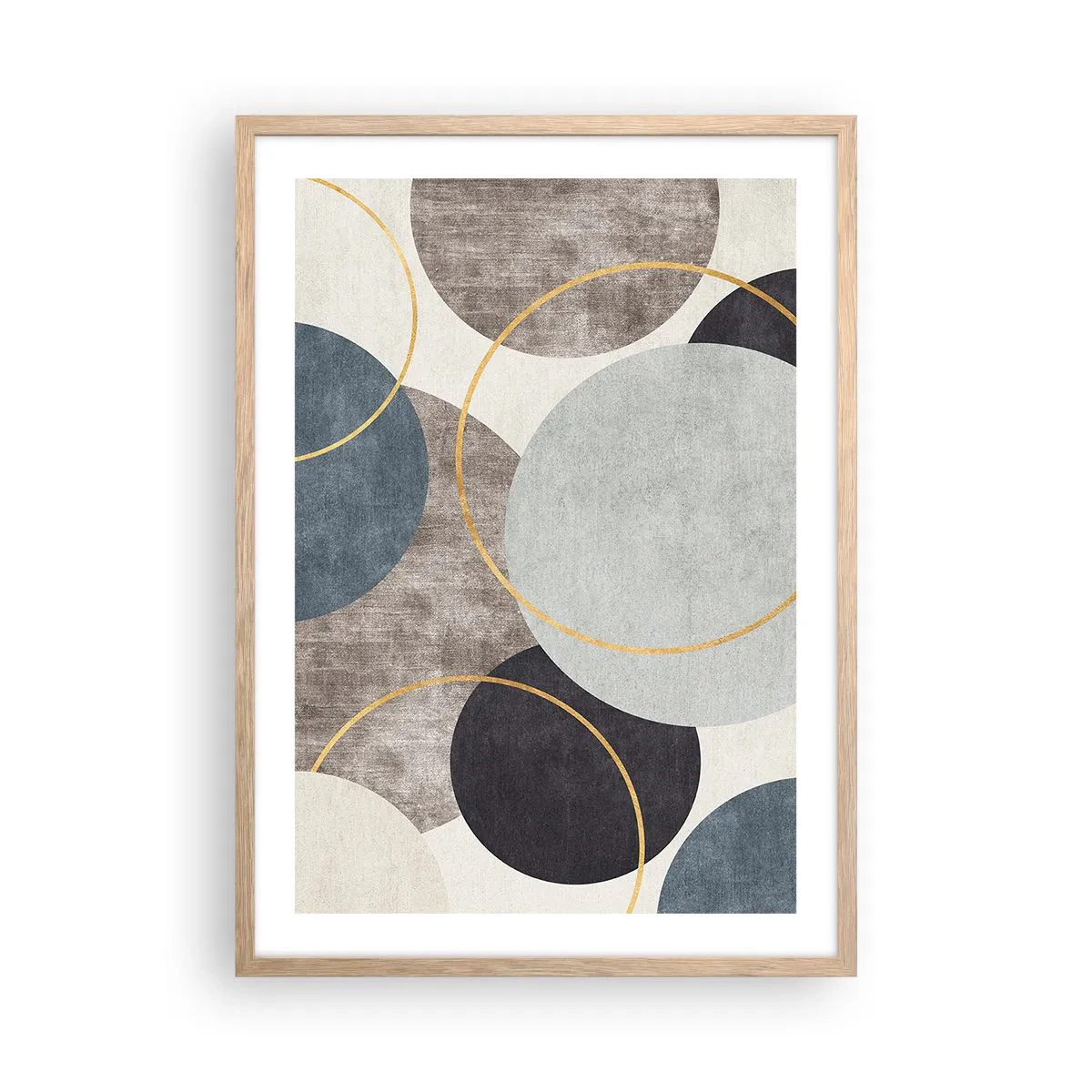 Poszter világos tölgy keretben - Kerékről kerékre - 50x70 cm