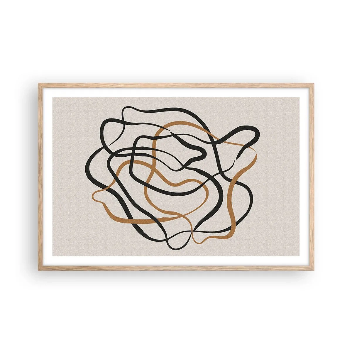 Poszter világos tölgy keretben - Minden összezavarodott - 91x61 cm