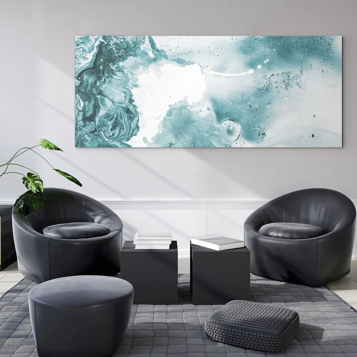 Üveg kép - Kék holtágai - 120x50 cm
