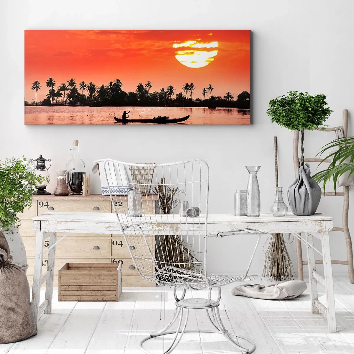 Vászonkép - A trópusok nyugalma naplementekor - 140x50 cm