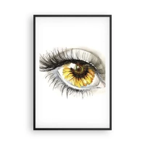 Poszter fehér keretben - Tekintet forró mint a nyár - 61x91 cm