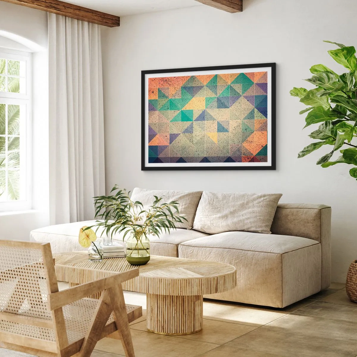 Poszter fehér keretben - A háromszögek köztársasága - 50x40 cm