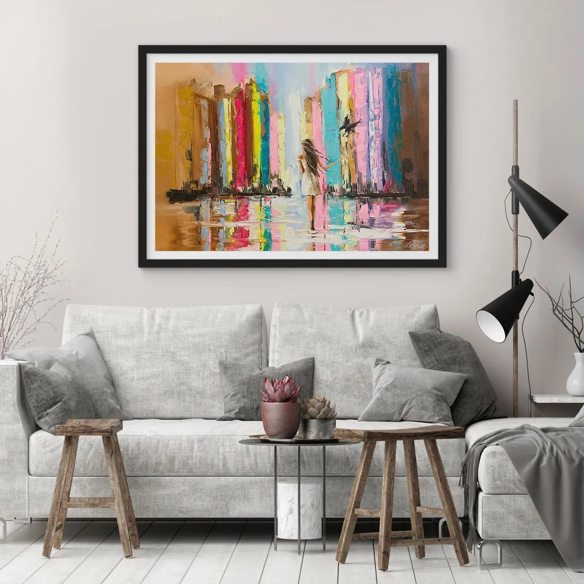 Poszter fehér keretben - Kövessél - 100x70 cm