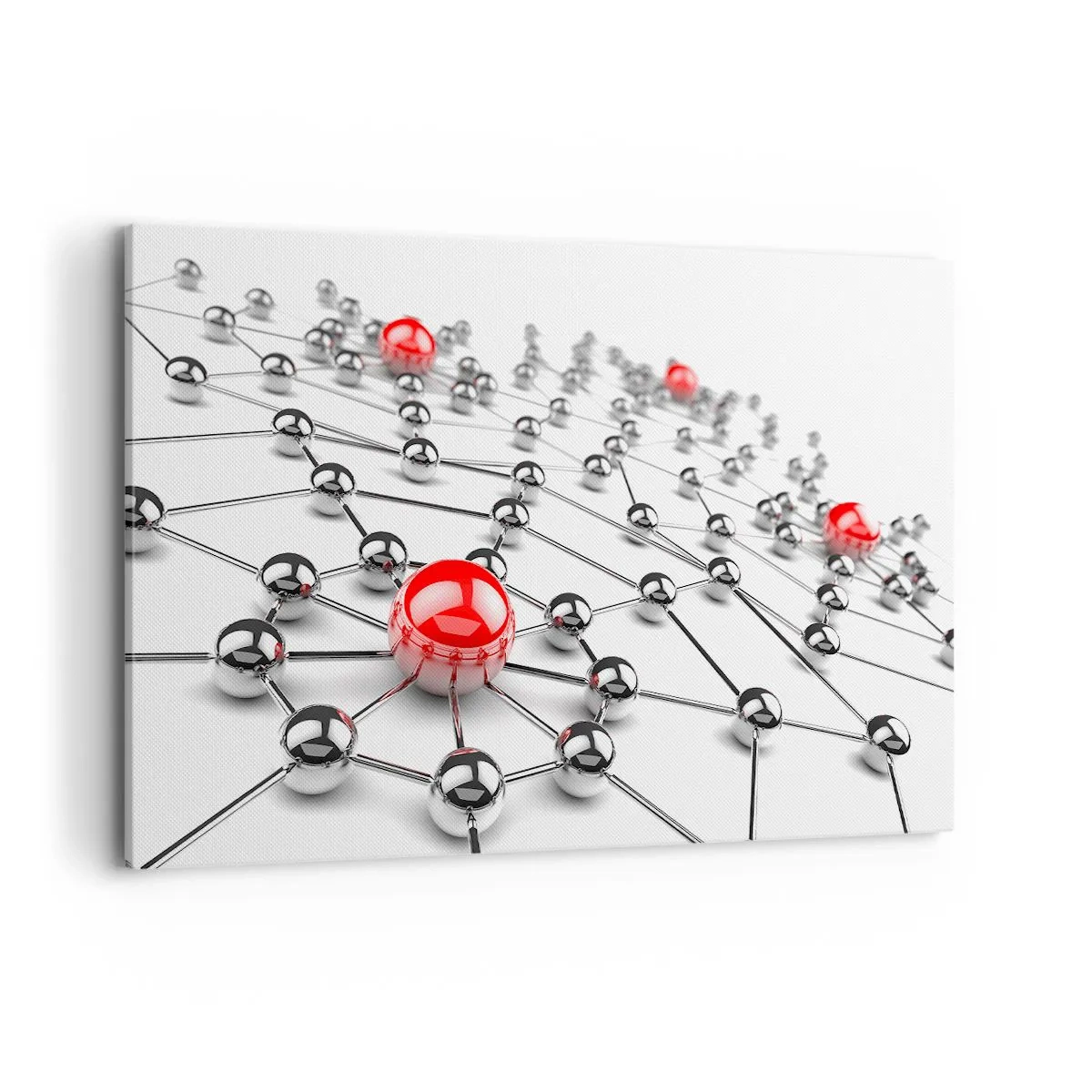 Vászonkép - Ezüst háló - 120x80 cm