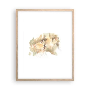 Poszter világos tölgy keretben - Meglelt másik fél? - 40x50 cm