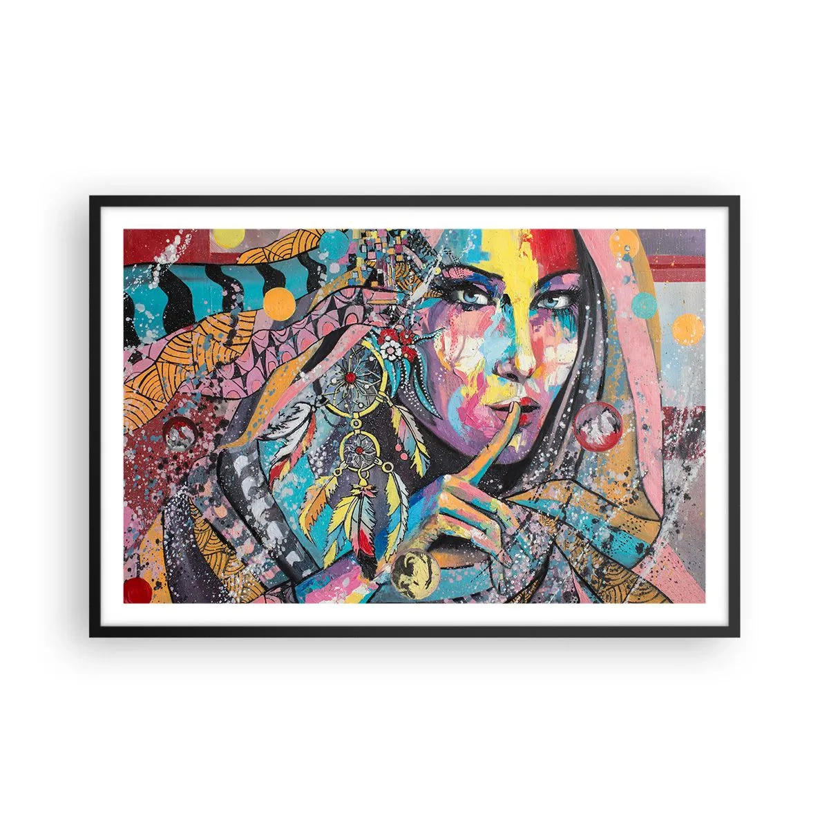 Poszter fehér keretben - Maradj csendben, amíg meg nem érted - 91x61 cm