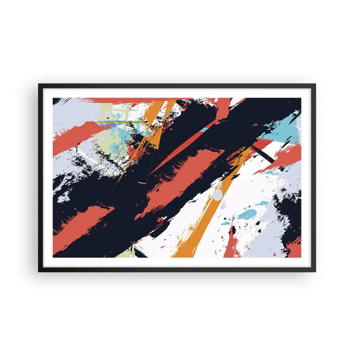 Poszter fehér keretben - Dinamikus kompozíció - 91x61 cm