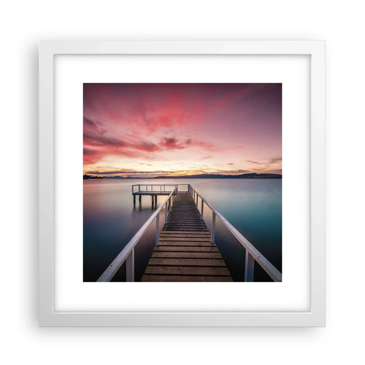 Poszter fekete keretben - Az este szelíd lángja - 30x30 cm