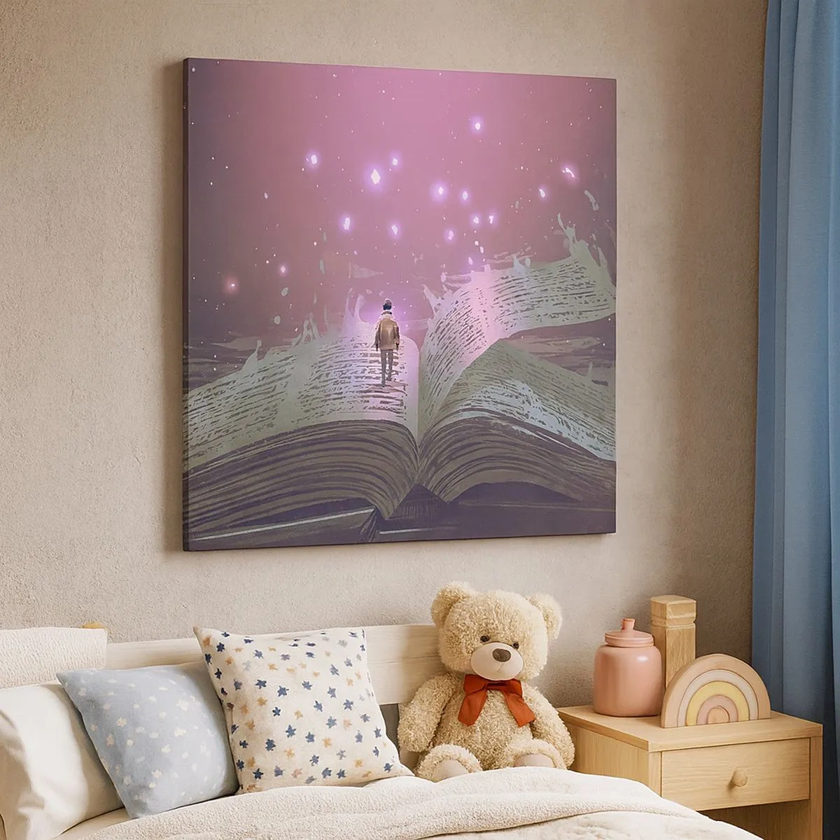 Vászonkép - Meghívás egy másik világba – olvass! - 30x30 cm