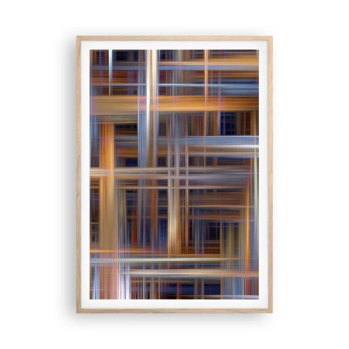 Poszter világos tölgy keretben - Fényből szőtt - 70x100 cm