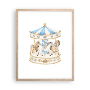 Poszter világos tölgy keretben - Édes gyermekkor - 40x50 cm