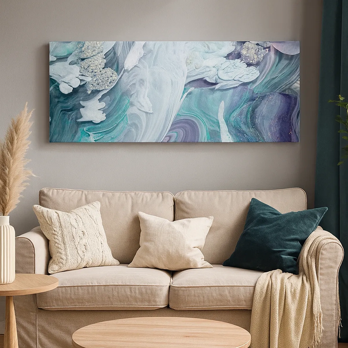 Vászonkép - Kék áramlatok - 30x30 cm