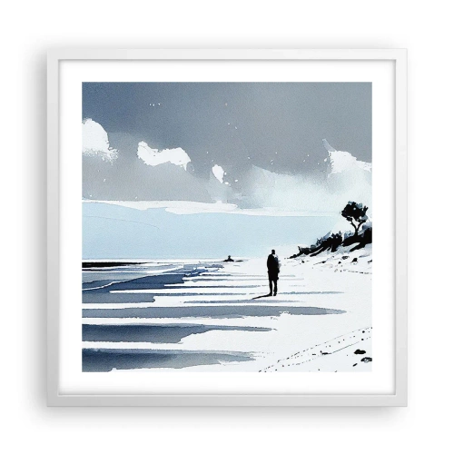 Poszter fekete keretben - Egyedül - 50x50 cm