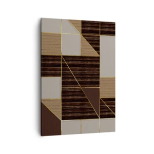 Vászonkép - Barna és arany mozaik - 50x70 cm