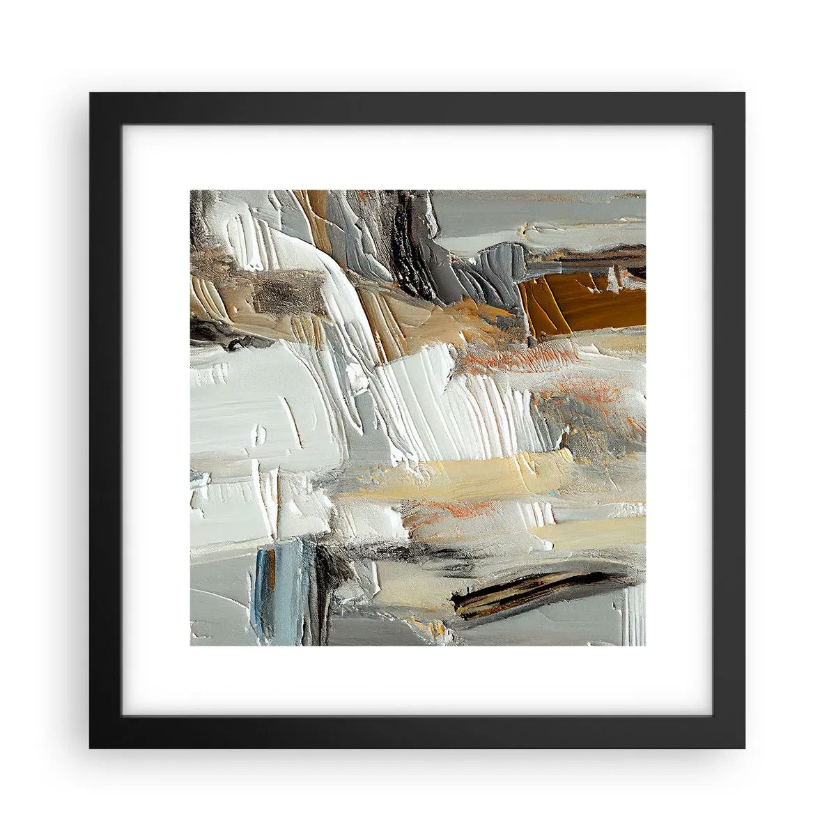 Poszter fehér keretben - Színes rétegződés - 30x30 cm