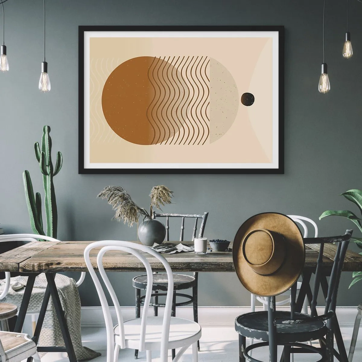 Poszter fehér keretben - A geometriai formák eredetéről - 70x50 cm