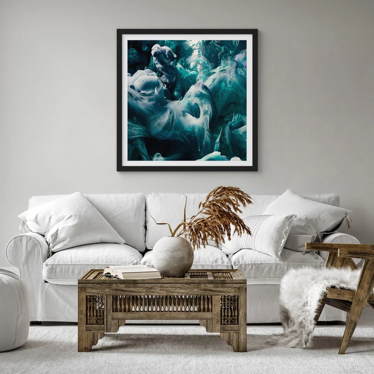 Poszter fehér keretben - A színek mozgása - 50x50 cm