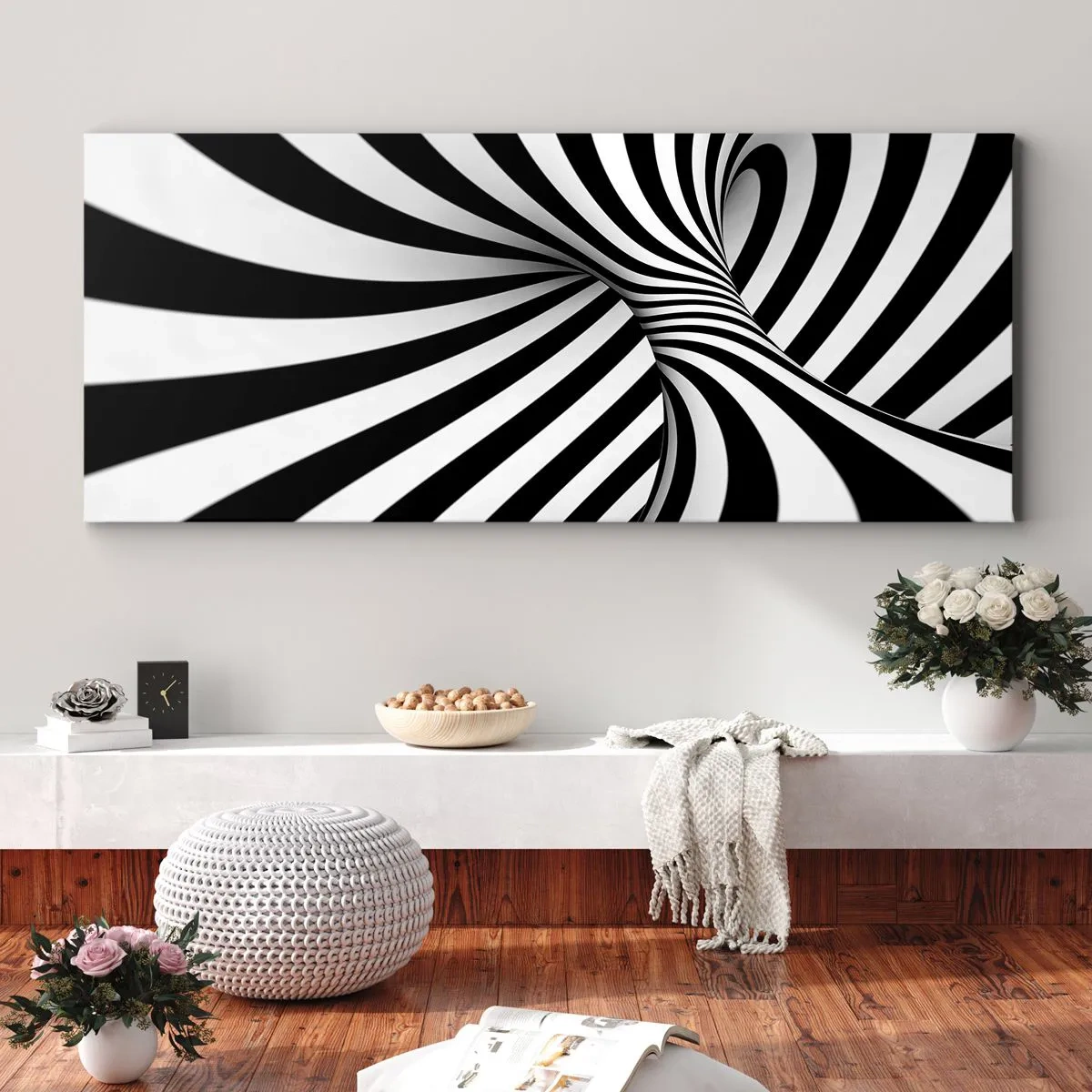 Vászonkép - Összetétel: táncoló tér - 120x50 cm