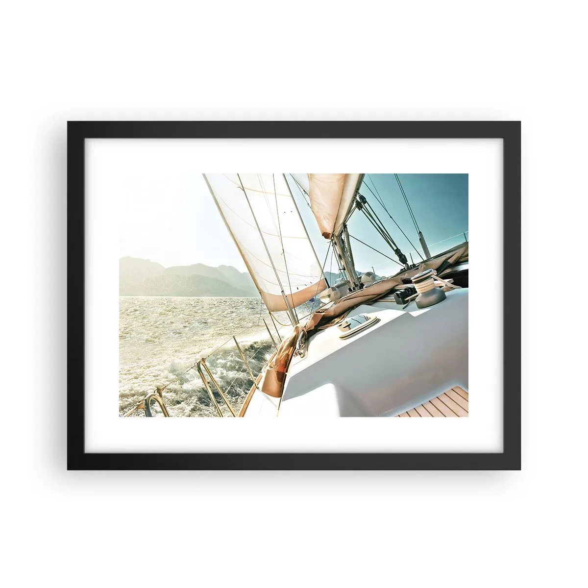 Poszter fehér keretben - Dagadó vitorlákkal - 40x30 cm