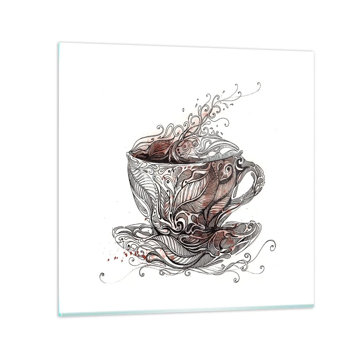 Üveg kép - Tea mindenre jó - 30x30 cm