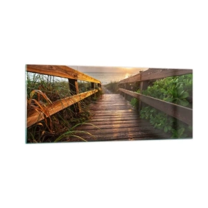 Üveg kép - És egyenesen a partra - 100x40 cm