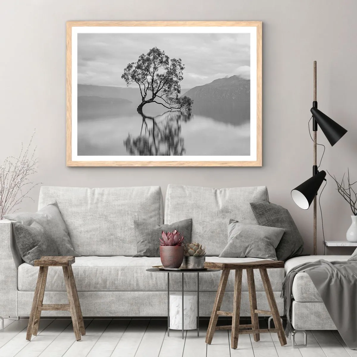 Poszter világos tölgy keretben - Van egy ilyen ország - 91x61 cm