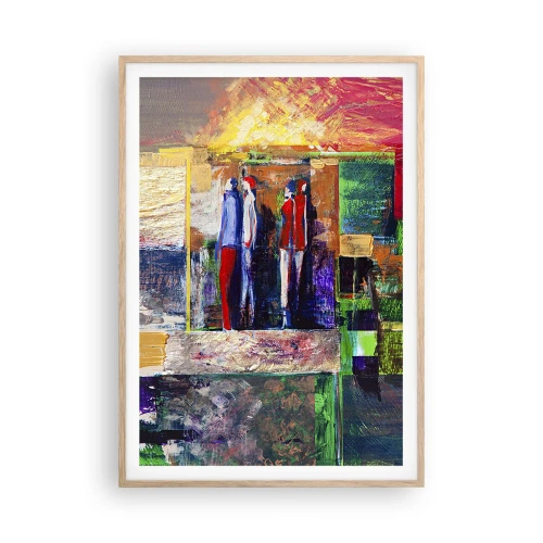 Poszter világos tölgy keretben - Kapcsolatok és érzelmek - 70x100 cm