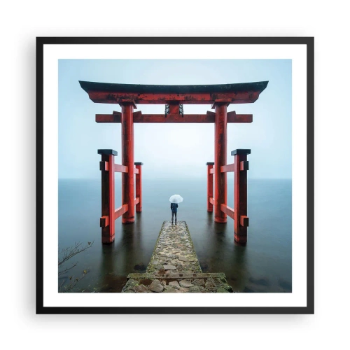Poszter fehér keretben - Japán álmodozás - 60x60 cm